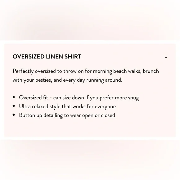 NWOT Kulani Kinis OVERSIZED LINEN SHIRT - COCO MATCHA - Picture 5 of 7